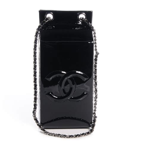 CHANEL Patent Milk Carton Bag Black 71758.